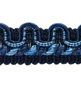 Lezardes Crete Gimp 13mm Trimming by Houles Bleu Carbone Lezardes Crete Gimp 13mm Trimming by Houles Bleu Carbone