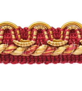 Lezardes Crete Gimp 13mm Trimming by Houles Rouge Or Lezardes Crete Gimp 13mm Trimming by Houles Rouge Or