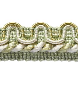 Lezardes Crete Gimp 13mm Trimming by Houles Vert Mousse Lezardes Crete Gimp 13mm Trimming by Houles Vert Mousse