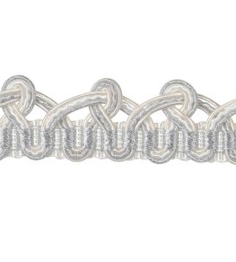 Lezardes Metal Embellished Gimp 18mm Trimming by Houles Silver Lezardes Metal Embellished Gimp 18mm Trimming by Houles Silver