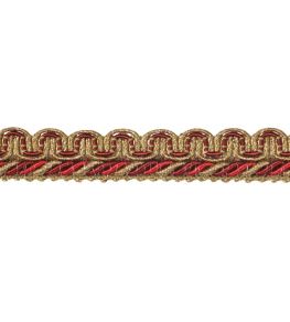 Lezardes Thin Gimp 10mm Trimming by Houles Burgundy Lezardes Thin Gimp 10mm Trimming by Houles Burgundy