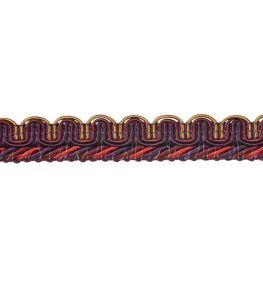 Lezardes Thin Gimp 10mm Trimming by Houles Lie de Vin