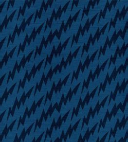 Lightning Bolts Fabric by Ottoline Blue Lightning Bolts Fabric by Ottoline Blue