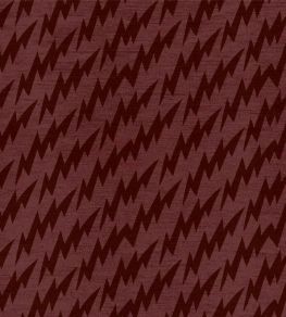 Lightning Bolts Fabric by Ottoline Burgundy Lightning Bolts Fabric by Ottoline Burgundy