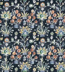 Lilia Print Fabric by Thibaut Ebony