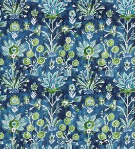 Lilia Print Fabric by Thibaut Navy Lilia Print Fabric by Thibaut Navy