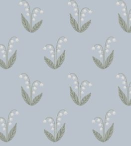 Lilly Wallpaper by Sandberg Light Blue Lilly Wallpaper by Sandberg Light Blue