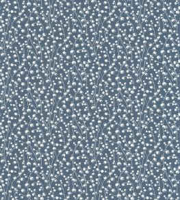 Lily Of The Valley Wallpaper by Casadeco Bleu Nuit Lily Of The Valley Wallpaper by Casadeco Bleu Nuit