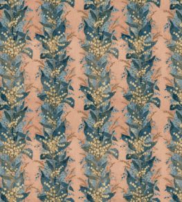 Lily Stripe Fabric by Zoffany Archive Coral Lily Stripe Fabric by Zoffany Archive Coral