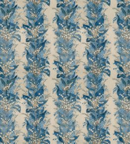 Lily Stripe Fabric by Zoffany Chalk/Blue Stone Lily Stripe Fabric by Zoffany Chalk/Blue Stone