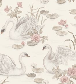 Lily Swan Wallpaper by Borastapeter Beige Lily Swan Wallpaper by Borastapeter Beige