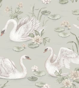 Lily Swan Wallpaper by Borastapeter Sage