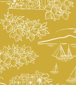 Limoneto Wallpaper by Mini Moderns Mustard Limoneto Wallpaper by Mini Moderns Mustard
