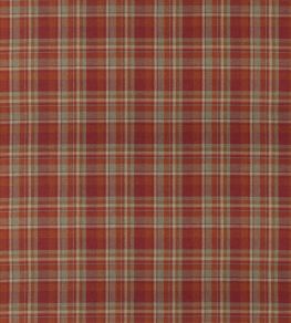Lindisfarne Plaid Fabric by Mulberry Home Russet Lindisfarne Plaid Fabric by Mulberry Home Russet