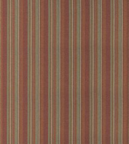 Lindisfarne Stripe Fabric by Mulberry Home Russet/Sage