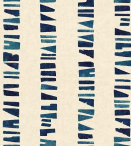 Linear Footprints Wallpaper by Tres Tintas Blue Linear Footprints Wallpaper by Tres Tintas Blue