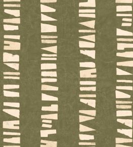 Linear Footprints Wallpaper by Tres Tintas Green