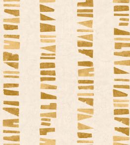 Linear Footprints Wallpaper by Tres Tintas Ocher Linear Footprints Wallpaper by Tres Tintas Ocher