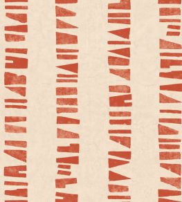 Linear Footprints Wallpaper by Tres Tintas Red