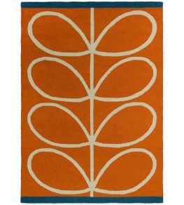 Linear Stem Outdoor Rug by Orla Kiely Orange Linear Stem Outdoor Rug by Orla Kiely Orange