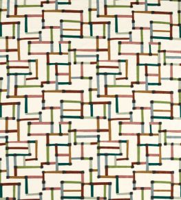Lineas Fabric by Harlequin Forest/Azul/Blush Lineas Fabric by Harlequin Forest/Azul/Blush