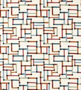 Lineas Fabric by Harlequin Spice/Terracotta/Midnight