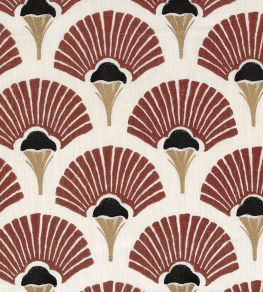 Linefolia Fabric by Casamance Acajou