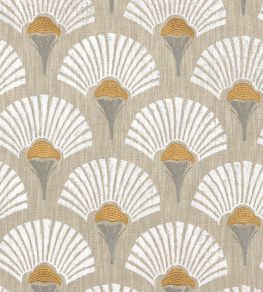 Linefolia Fabric by Casamance Blanc