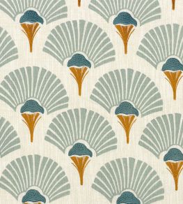 Linefolia Fabric by Casamance Celadon Linefolia Fabric by Casamance Celadon