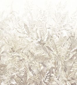 Linen Leaves Mural by Eijffinger Natural/Green