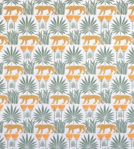 Lioness & Palms 1918 Fabric by CommonRoom Midday Lioness & Palms 1918 Fabric by CommonRoom Midday