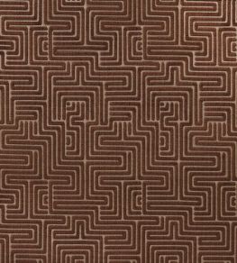 Lisboa Velvet Fabric by Schumacher Bronze