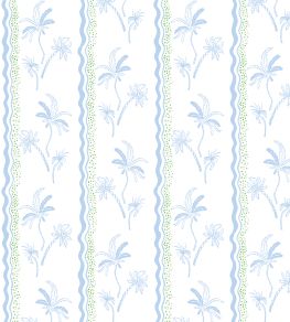 Little Palm Wallpaper by Kate Medlicott Cloudy Blue-Lawn Little Palm Wallpaper by Kate Medlicott Cloudy Blue-Lawn