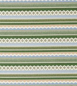 Lock Stitch Fabric by Scion Pine/Forest/Coast Blue