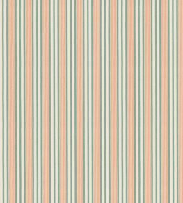 Loom Stripe Fabric by George & Minnie Aqua/Coral Loom Stripe Fabric by George & Minnie Aqua/Coral
