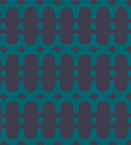 Loopy Link Wallpaper by Kirkby Design Teal