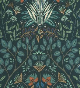 Lords Wallpaper by Casadeco Bleu Paon Lords Wallpaper by Casadeco Bleu Paon
