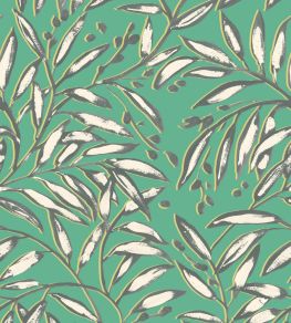 Lorena Vine Wallpaper by Ohpopsi Emerald Lorena Vine Wallpaper by Ohpopsi Emerald