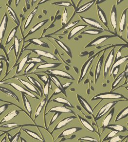 Lorena Vine Wallpaper by Ohpopsi Olive Lorena Vine Wallpaper by Ohpopsi Olive