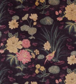 Lotus Garden Fabric by Liberty Brinjal Lotus Garden Fabric by Liberty Brinjal