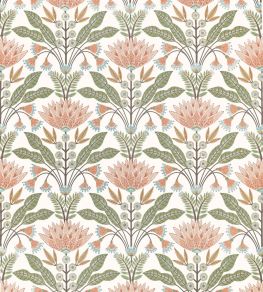 Lotus Fabric by Thibaut Apricot
