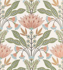 Lotus Wallpaper by Thibaut Apricot Lotus Wallpaper by Thibaut Apricot