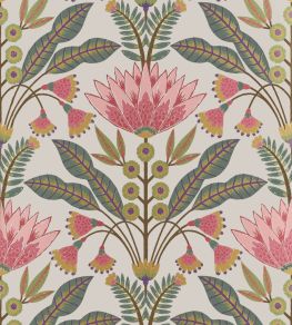 Lotus Wallpaper by Thibaut Cranberry Lotus Wallpaper by Thibaut Cranberry