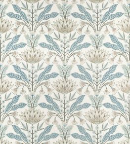 Lotus Fabric by Thibaut Spa Blue