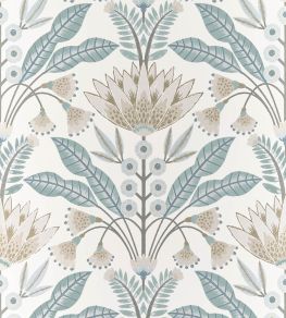 Lotus Wallpaper by Thibaut Spa Blue Lotus Wallpaper by Thibaut Spa Blue