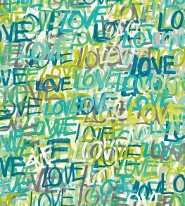 Love Scribble Wallpaper by Ohpopsi Aquamarine Love Scribble Wallpaper by Ohpopsi Aquamarine