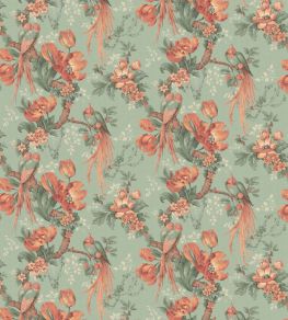 Lovebirds Wallpaper by Divine Savages Eggshell Green Lovebirds Wallpaper by Divine Savages Eggshell Green