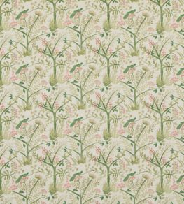 Lulworth Fabric by Baker Lifestyle Green/Pink Lulworth Fabric by Baker Lifestyle Green/Pink