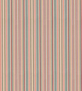 Luna Stripe Fabric by GP & J Baker Teal/Red Luna Stripe Fabric by GP & J Baker Teal/Red