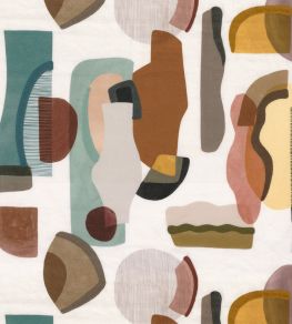 Machaya Fabric by Casamance Celadon/Ambre
